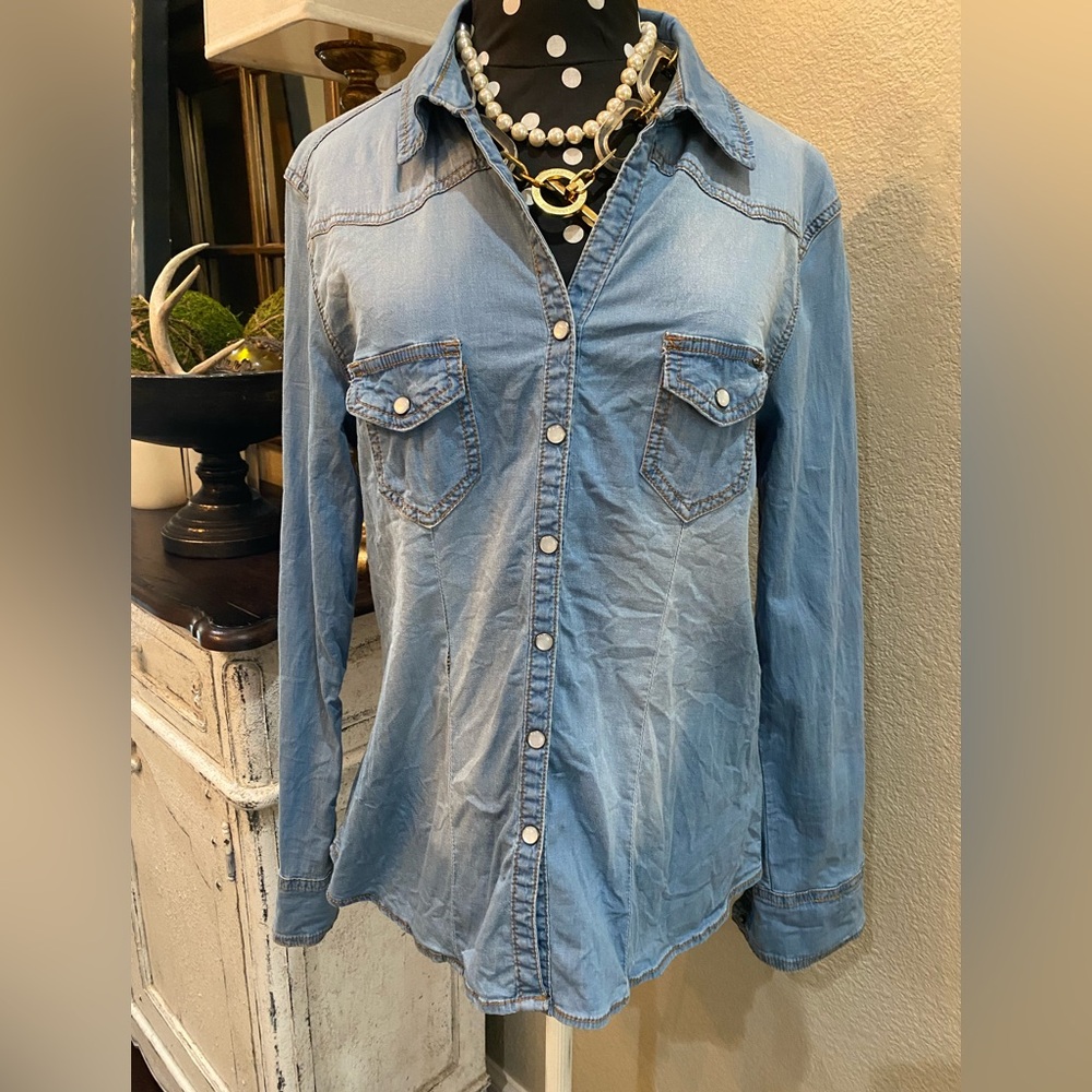 Buffalo David Bitton, Denim shirt, Size Large